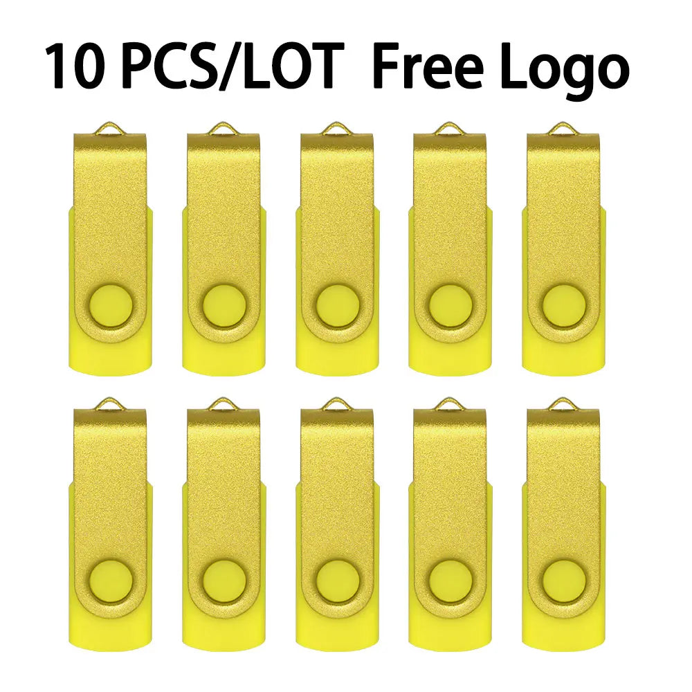 Bulk USB 2.0 Flash Drives 4GB–64GB Custom Logo | 10/50/100 Pack USB Flash Drive PRIMED 32GB 10pcs Yellow China Mainland