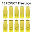 Bulk USB 2.0 Flash Drives 4GB–64GB Custom Logo | 10/50/100 Pack USB Flash Drive PRIMED 32GB 10pcs Yellow China Mainland