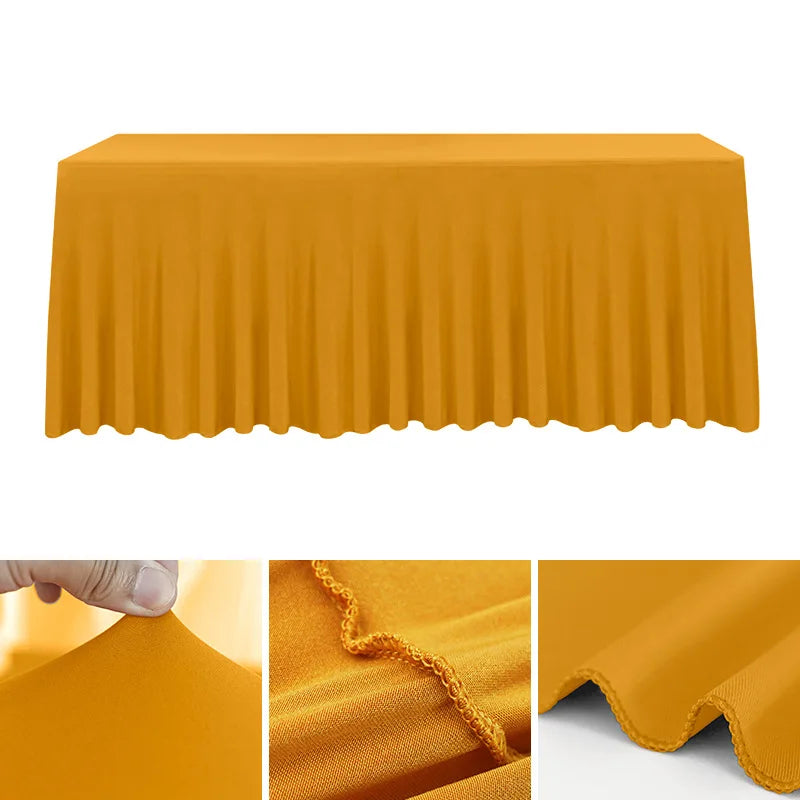 Spandex Rectangle Tablecloth – Waterproof & Washable Table Cover