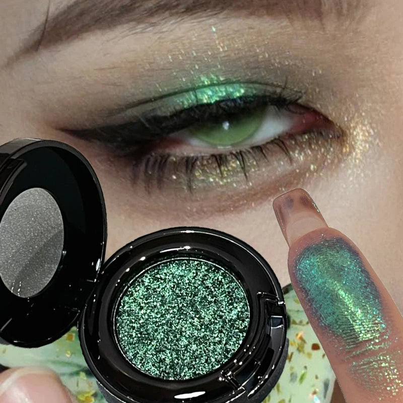 Metallic Glitter Shimmer Eyeshadow – Waterproof Single Shade Glitter Eyeshadow PRIMED
