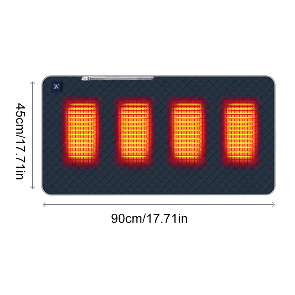 USB Electric Heated Sleeping Mat – 4 Zone Adjustable Warmth Electric Heated Sleeping Mat PRIMED Navy Blue 45x90cm