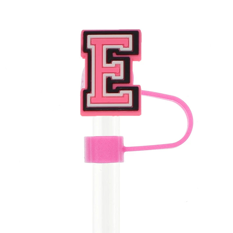 Silicone Letter Straw Cover Caps for Stanley 30 & 40oz Tumblers