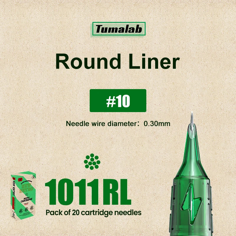 TUMAlab Tattoo Cartridge Needles 20PCS – Stainless Steel