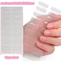 French Semi-Cured Gel Nail Wraps 16 Tips – Full Cover Stickers Gel Nail Wraps PRIMED B021