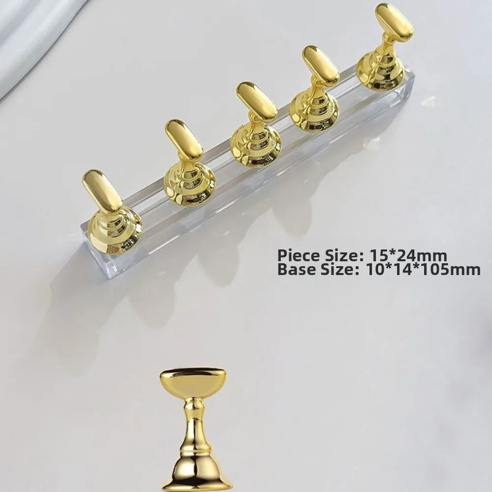 5-Pack Magnetic Nail Art Display Stand – Crystal Base Holder
