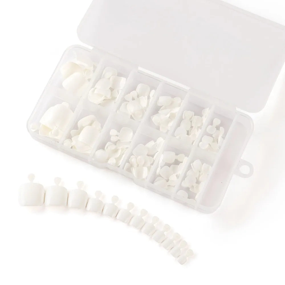 120pcs Press On Toenails – Fake Toe Nail Tips, 12 Sizes