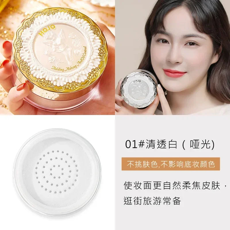 Hojo Angel Matte Translucent Setting Powder | Oil-Control Loose Setting Powder PRIMED 1Clear white (matte)