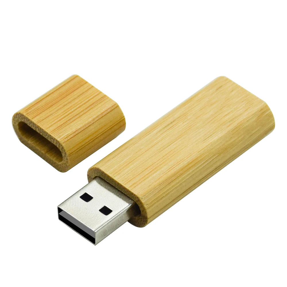 Wooden USB Flash Drive 4GB–64GB | Free Custom Logo Gift USB Flash Drive PRIMED 8 GB carbonized no box