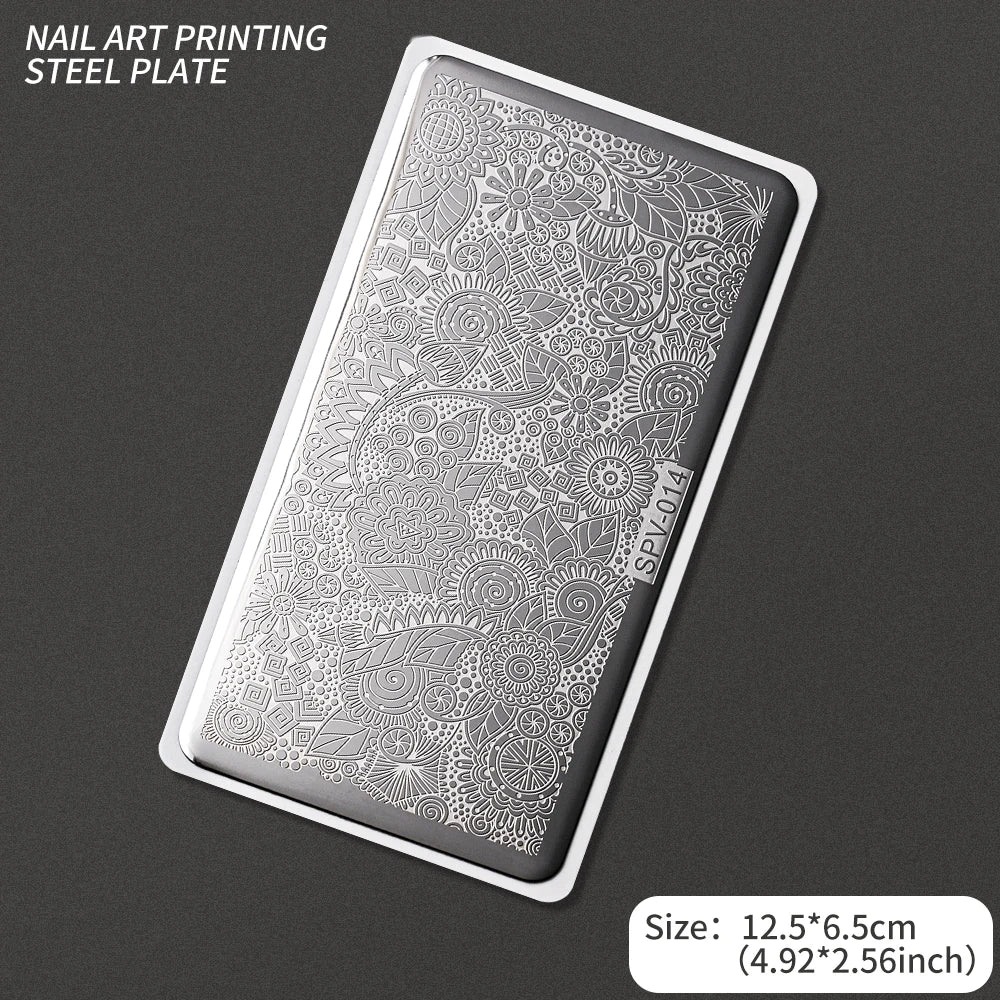 Nail Art Stamping Plate – Waves, Florals & Animal Designs