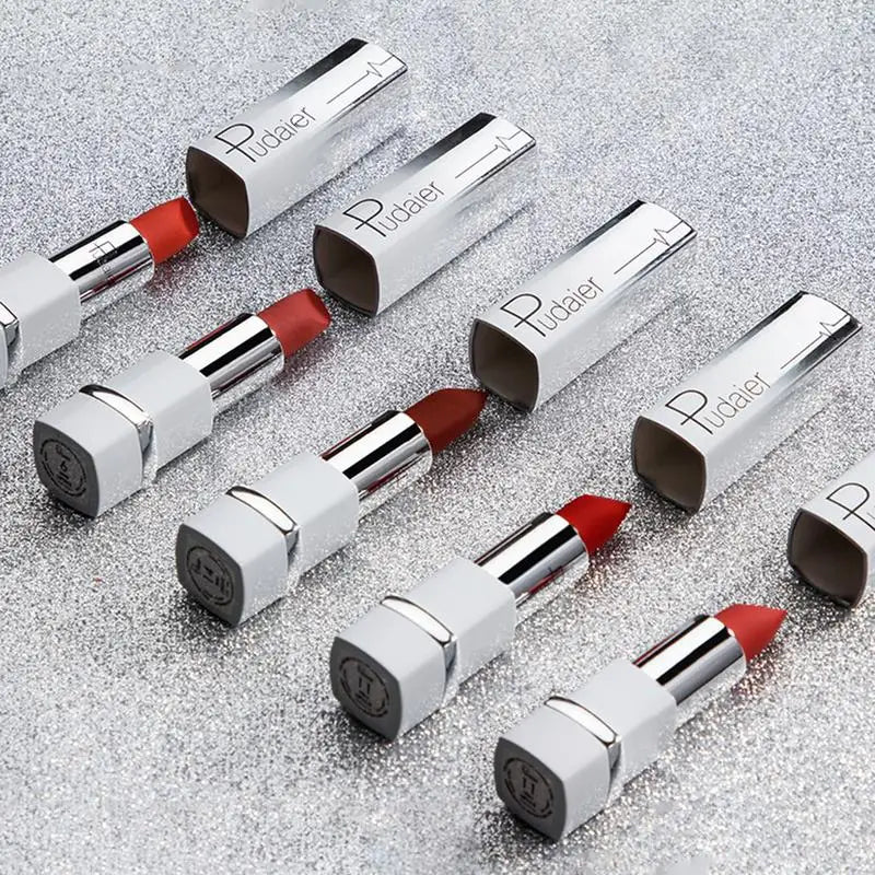 Pudaier Waterproof Matte Lipstick – Vitamin E, 17 Shades