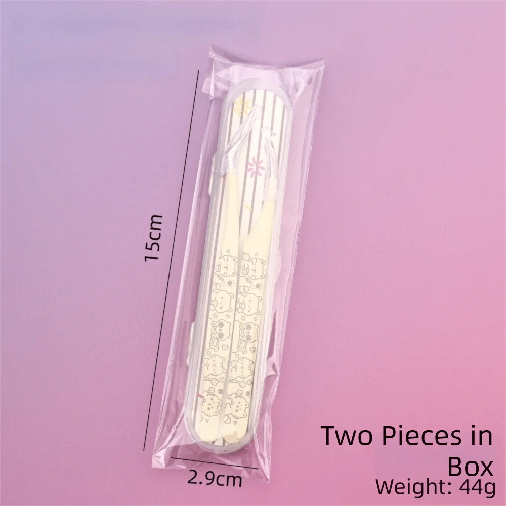 Cartoon Eyelash Extension Tweezers – Stainless Steel Lash Tool Eyelash Tweezers PRIMED Yellow-Type C