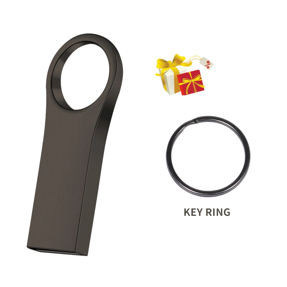 JASTER Metal USB Flash Drive 128GB | Custom Logo & Free Keychain USB Flash Drive PRIMED black 8 GB China Mainland
