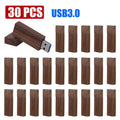 30-Pack Wooden USB 3.0 Flash Drives | Custom Logo 16–128GB USB Flash Drive PRIMED 16 GB Walnut