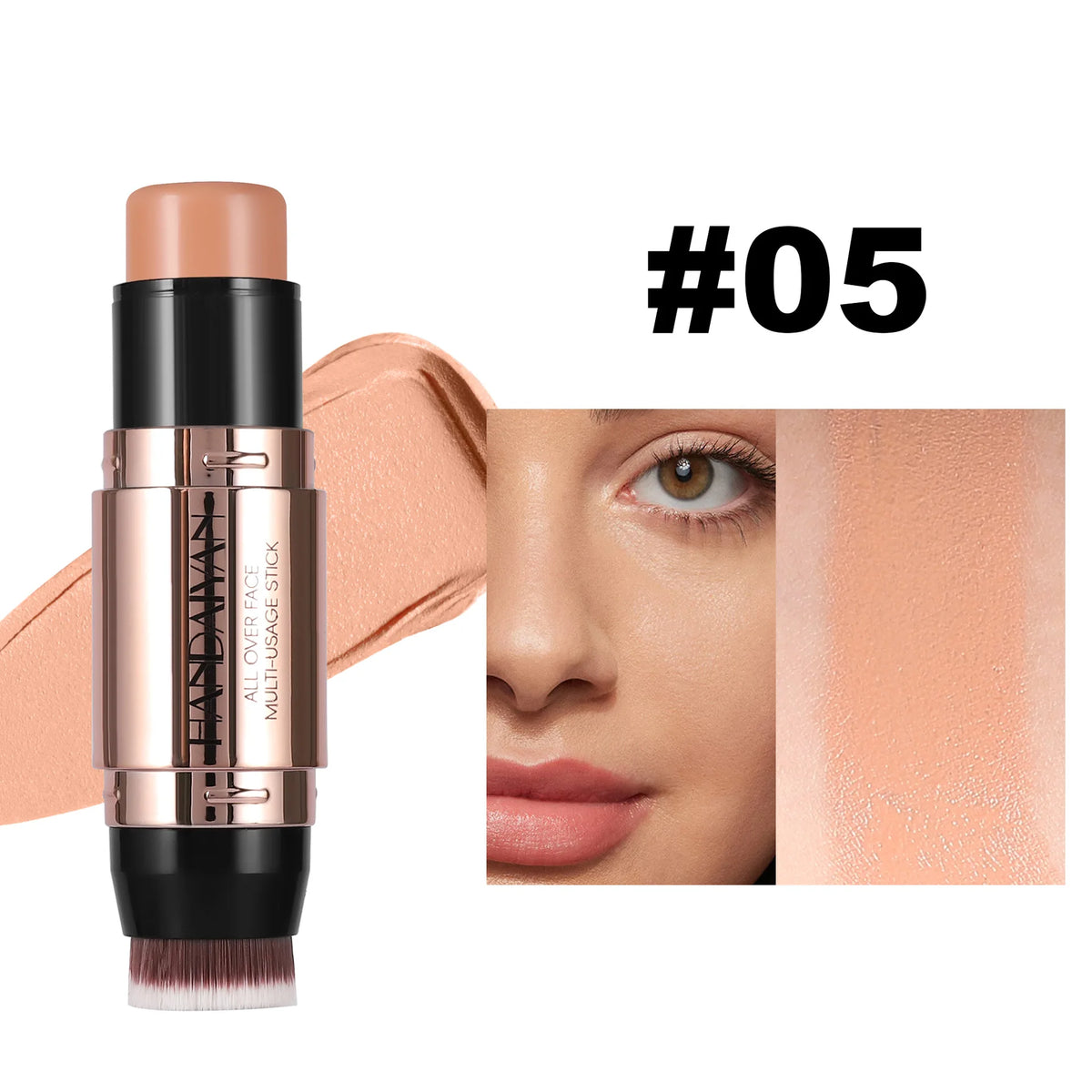 Double-Head Contour Stick & Concealer Cream with Brush