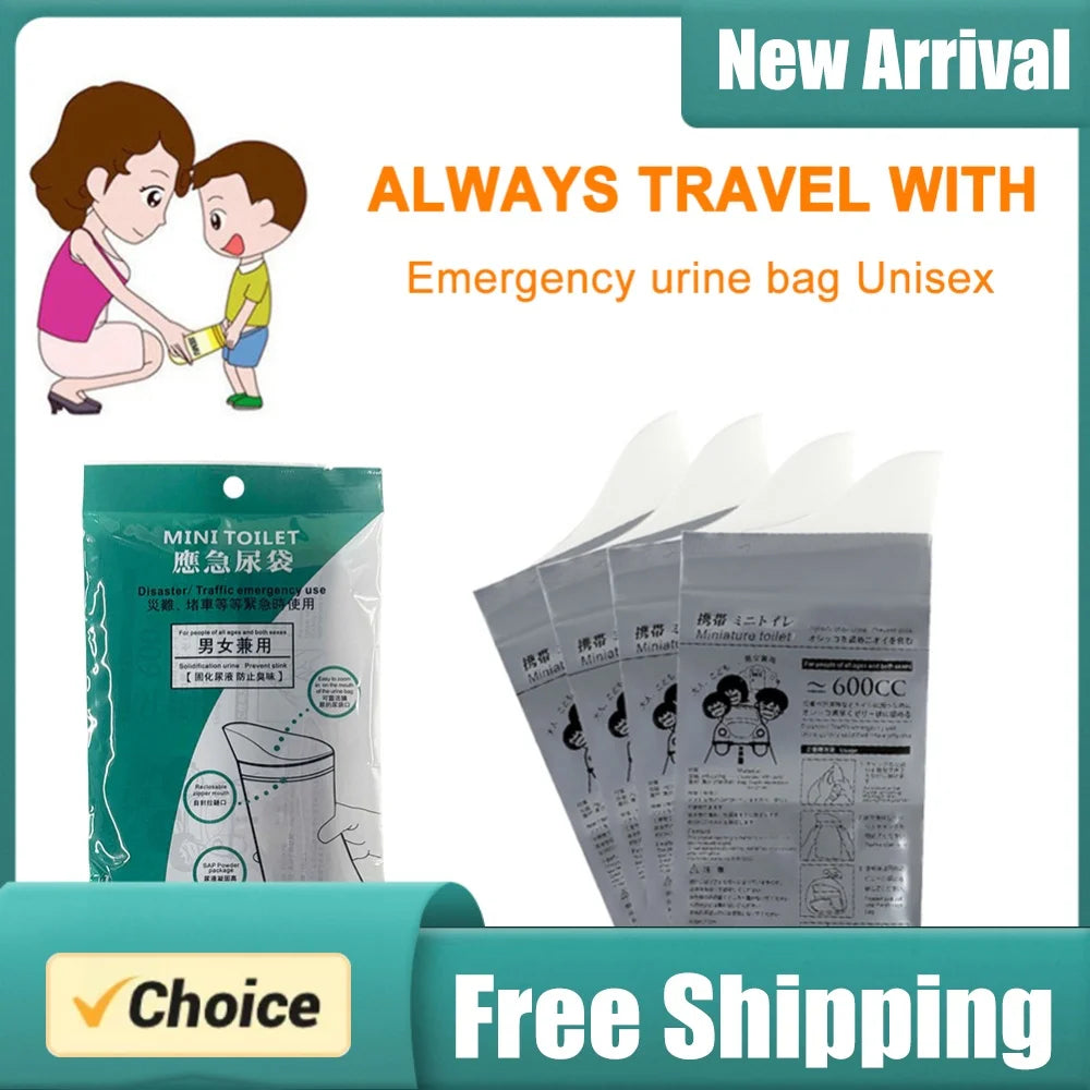 4-Pack Disposable Emergency Urinal Bags 600ml Portable Toilet Disposable Urinal Bag PRIMED