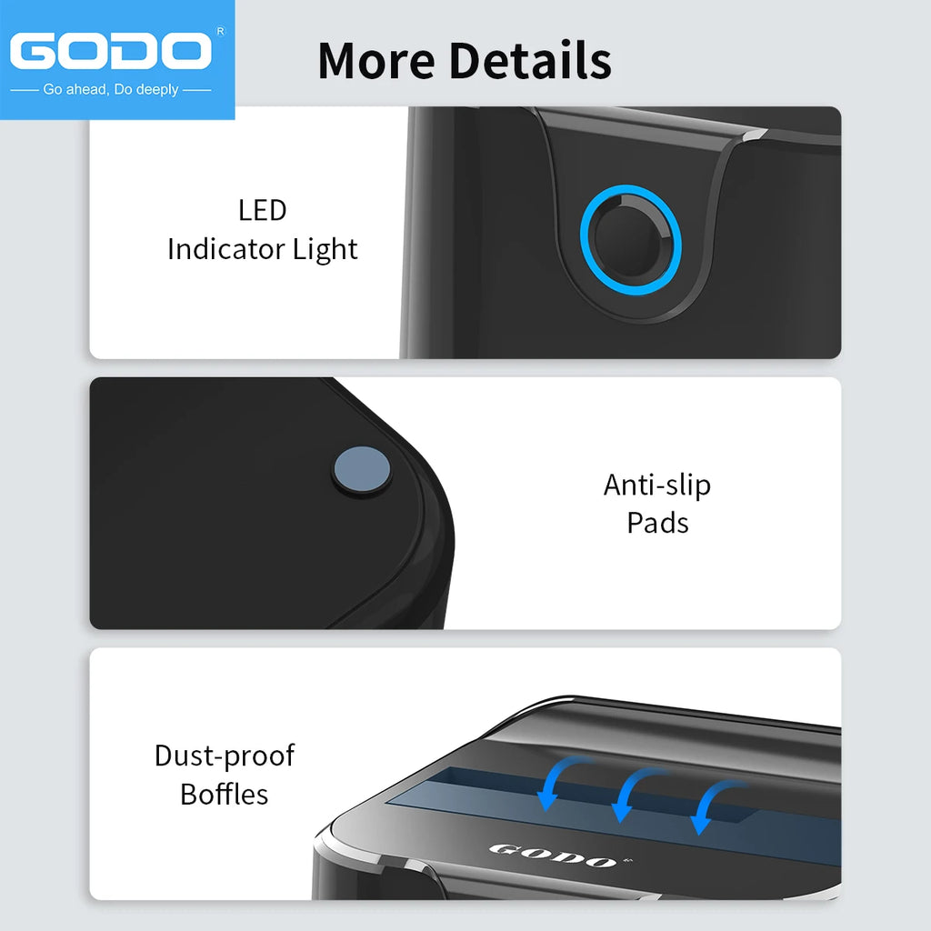 GODO Single Bay USB 3.0 HDD Dock – 2.5/3.5" SATA, 20TB HDD Docking Station PRIMED