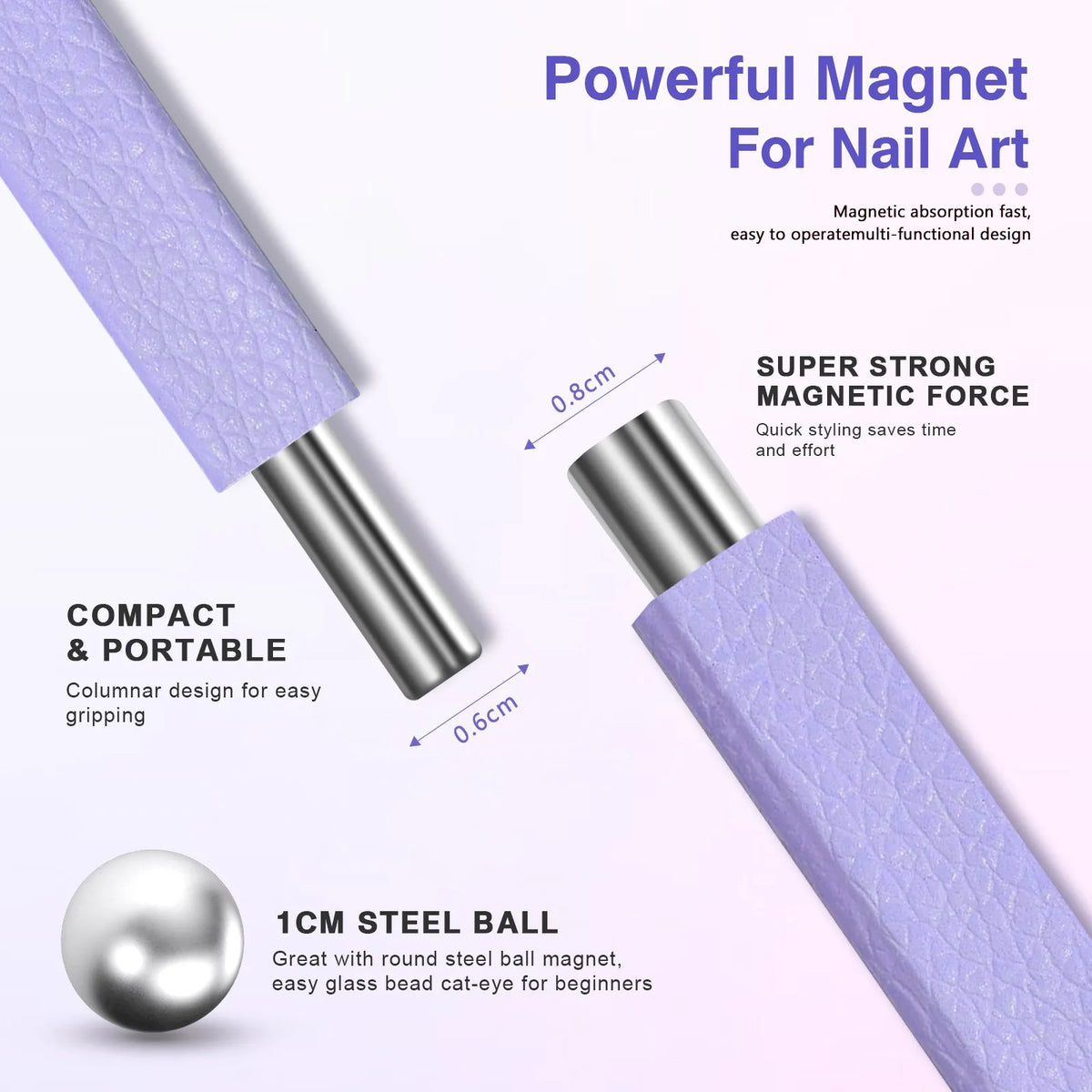3-in-1 Dual-Ended Cat Eye Nail Magnet Stick | Salon Tool Nail Art Magnet PRIMED