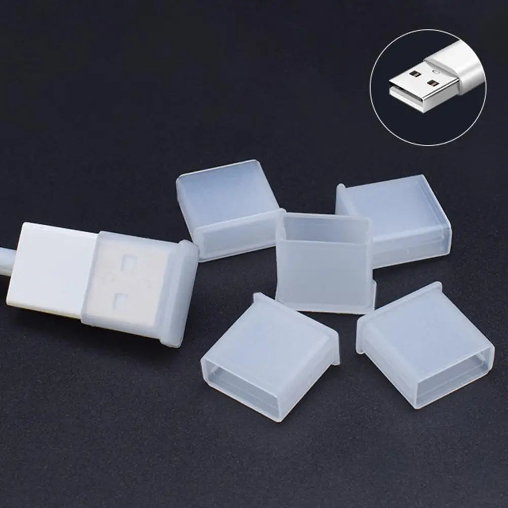 USB-A Anti-Dust Plug Cover | PE Protective Sleeve for U Disk USB Port Cover PRIMED