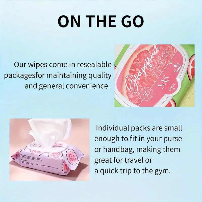 USHAS Makeup Remover Wipes – 30 Gentle Hypoallergenic Towelettes