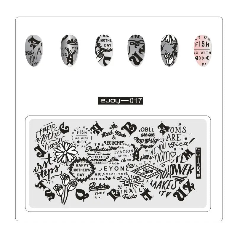 Nail Art Stamping Plate 6×12cm – Cactus Floral & Animal Designs Nail Stamping Plate PRIMED Zjoy17