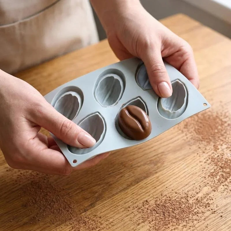 6-Cell Nut Design Silicone Mousse & Chocolate Mold Silicone Baking Mold PRIMED
