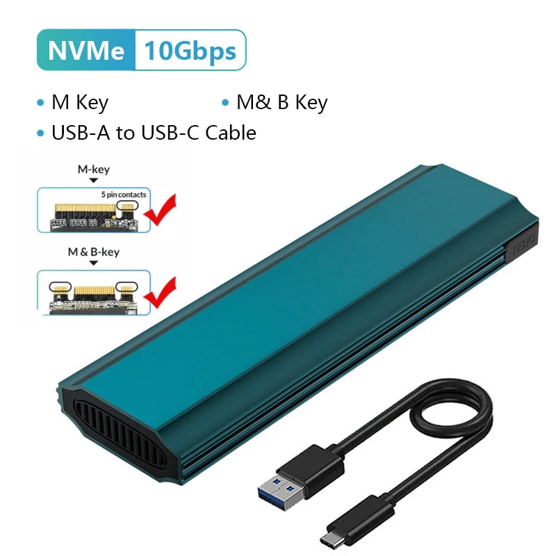 UTHAI M16 Tool-Free M.2 SSD Enclosure – NVMe & NGFF Type-C SSD Enclosure PRIMED NVMe-10Gbps