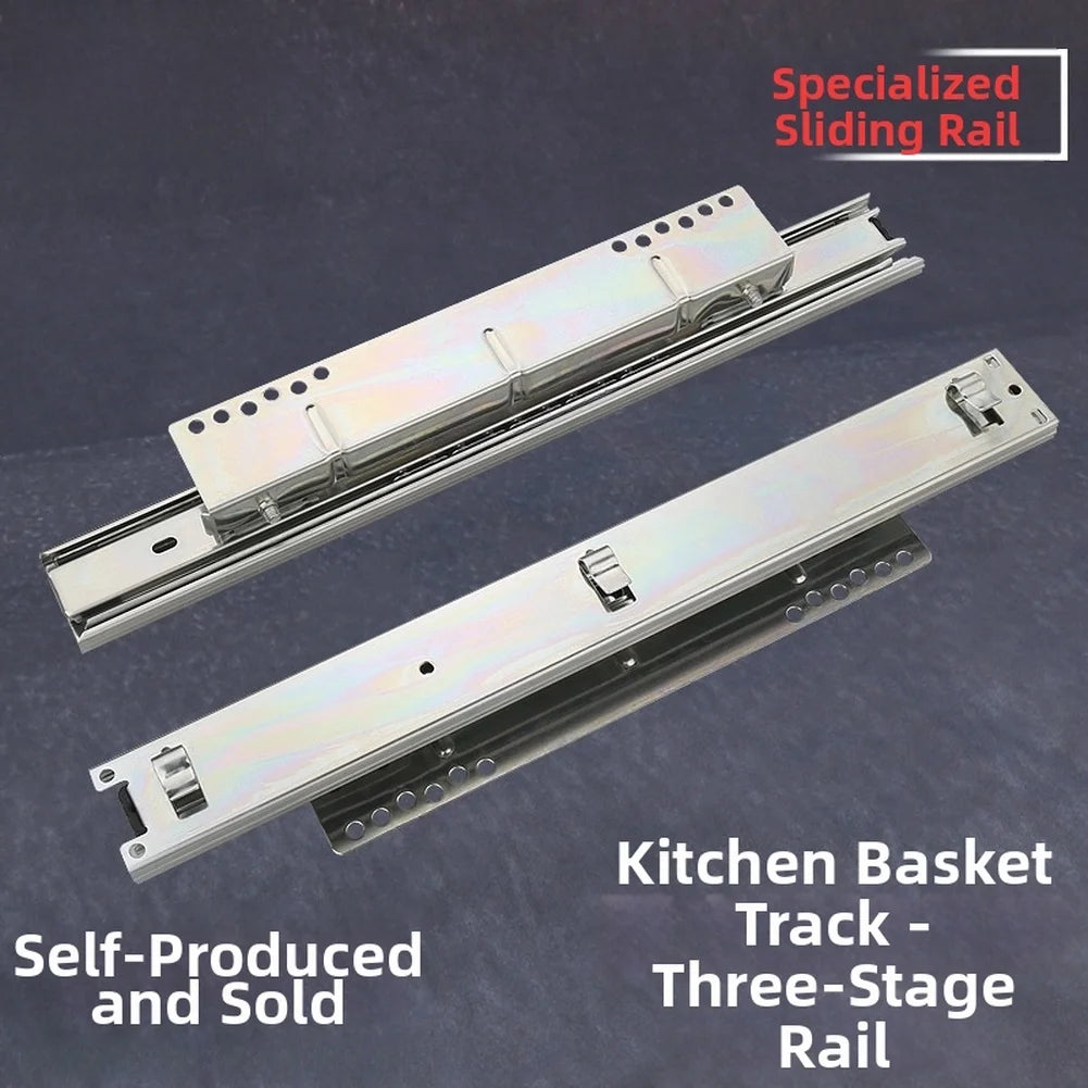 Heavy-Duty Cabinet Drawer Slide Rail | 45kg Full Extension Cabinet Drawer Slide PRIMED