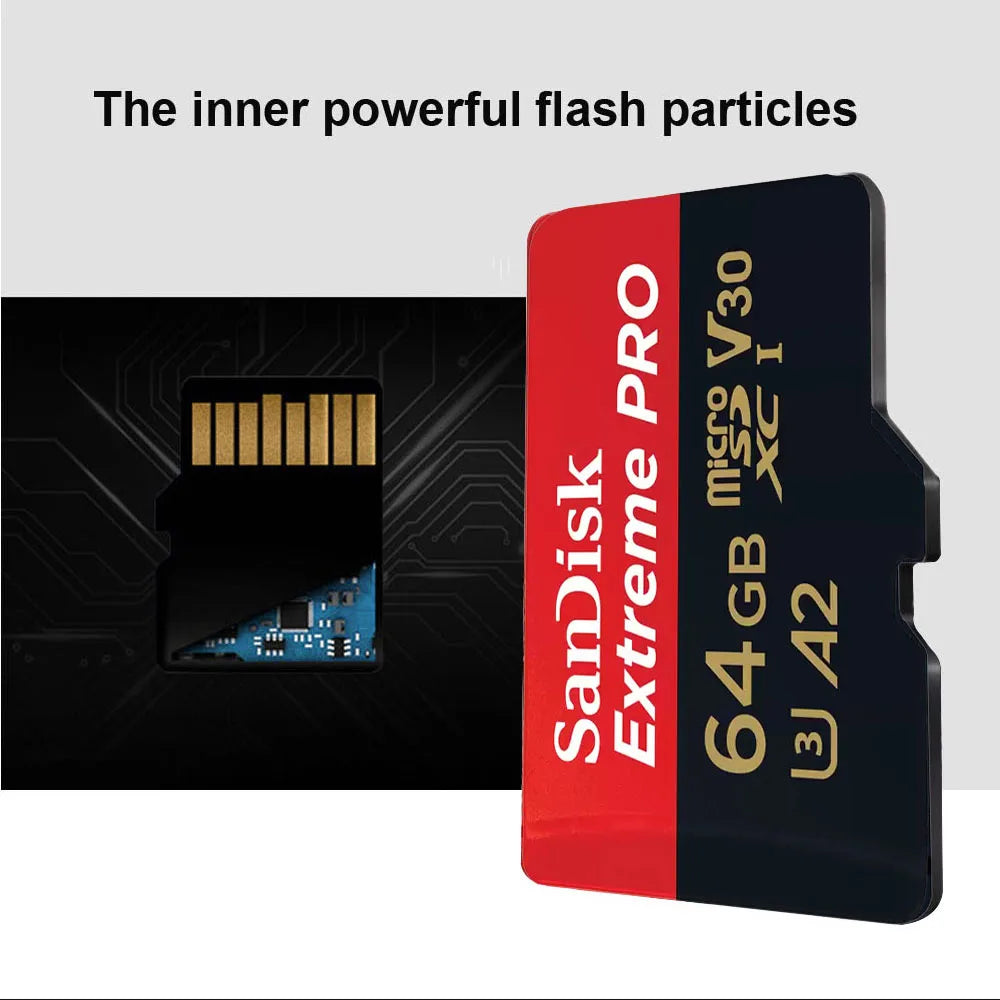 SanDisk Extreme PRO MicroSD Card 64GB–512GB U3 V30 A2 MicroSD Memory Card PRIMED