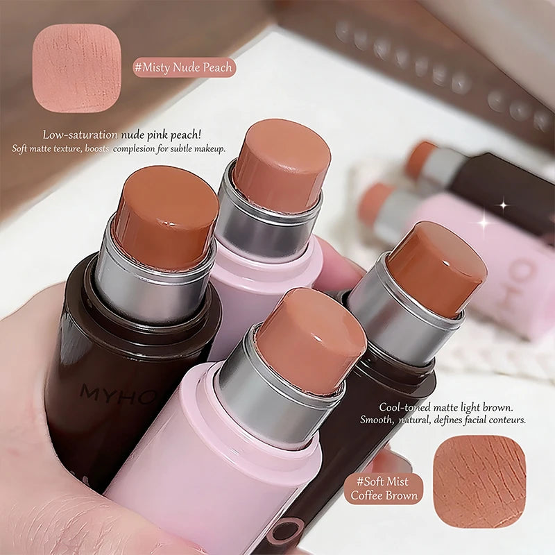 Soft Matte Cream Blush Stick – 4-in-1 Korean Makeup