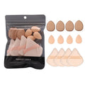 12Pcs Triangle Velvet Finger Makeup Puff Set | Multicolor Makeup Puff Set PRIMED Skincolor