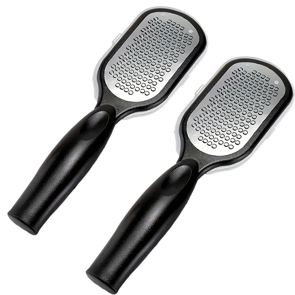 Stainless Steel Foot File & Callus Remover with Splash Guard Foot File Rasp PRIMED 2 PCS