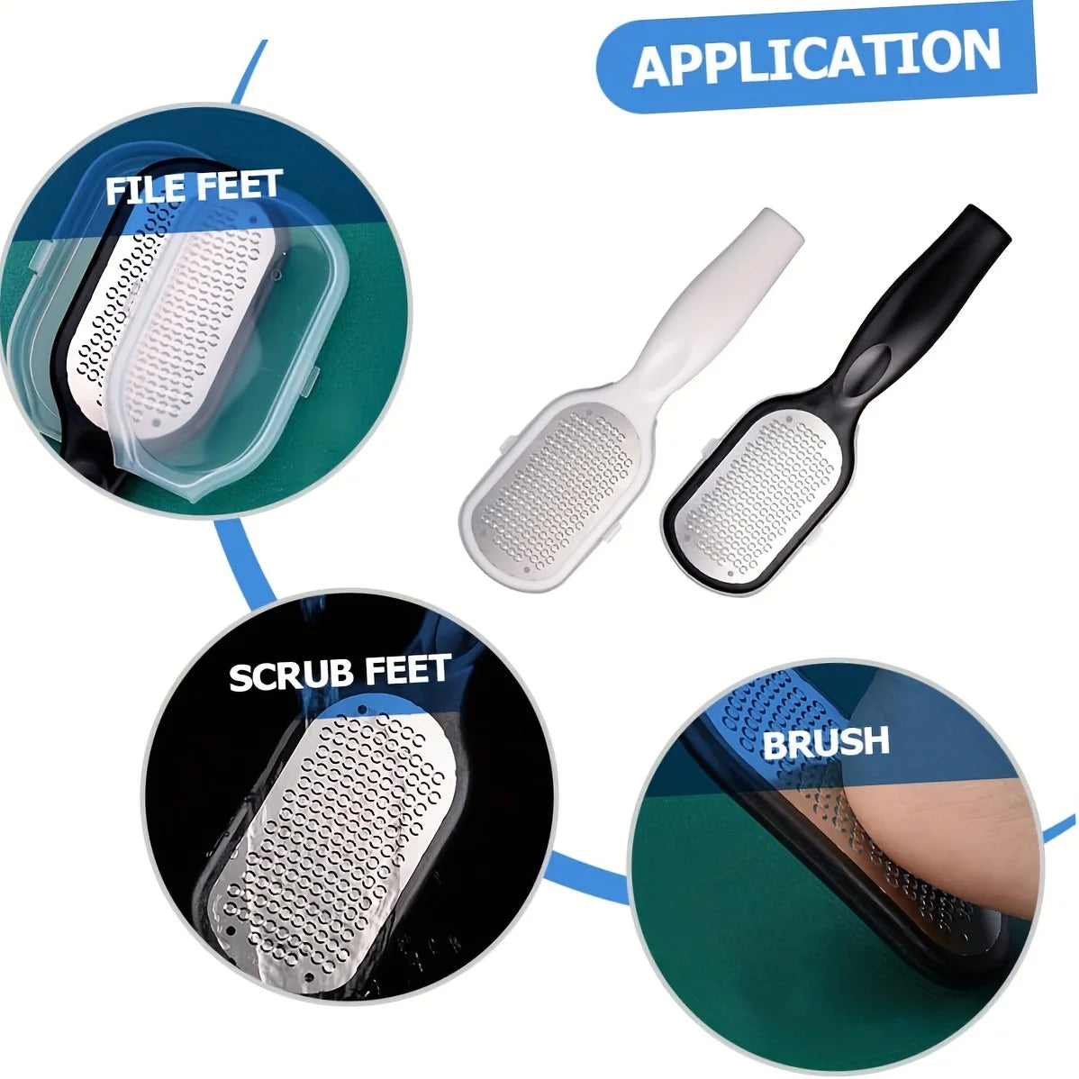 Stainless Steel Foot File & Callus Remover with Splash Guard Foot File Pedicure Tool PRIMED