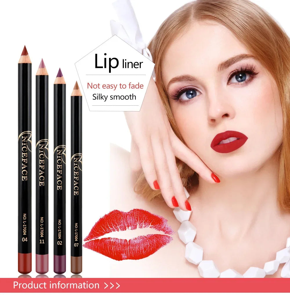 Blana 12-Color Waterproof Lip Liner Pencil | Long-Lasting Lip Liner Pencil PRIMED