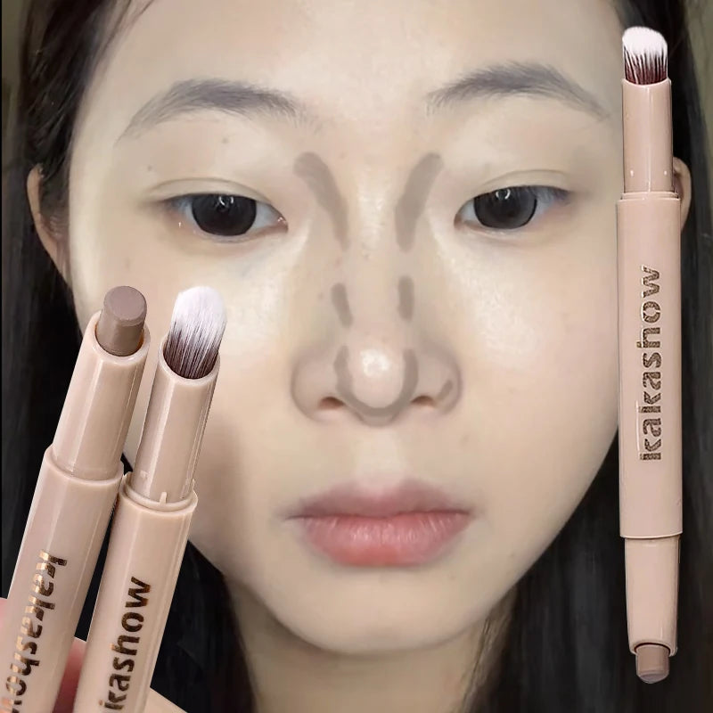 3D Nose Contour Pen with Smudge Brush – Cream Bronzer Contour Makeup Pen PRIMED