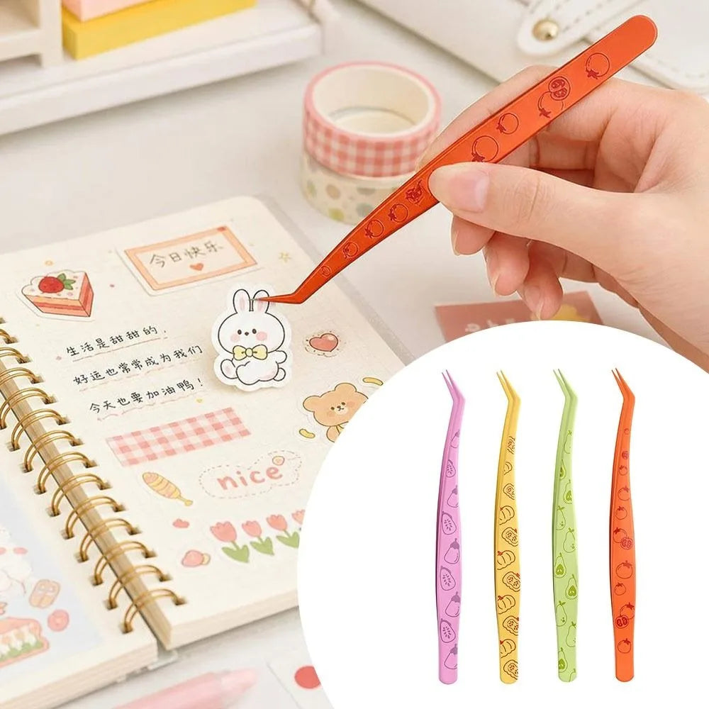 Stainless Steel False Eyelash Tweezers – Cartoon Fruit Design