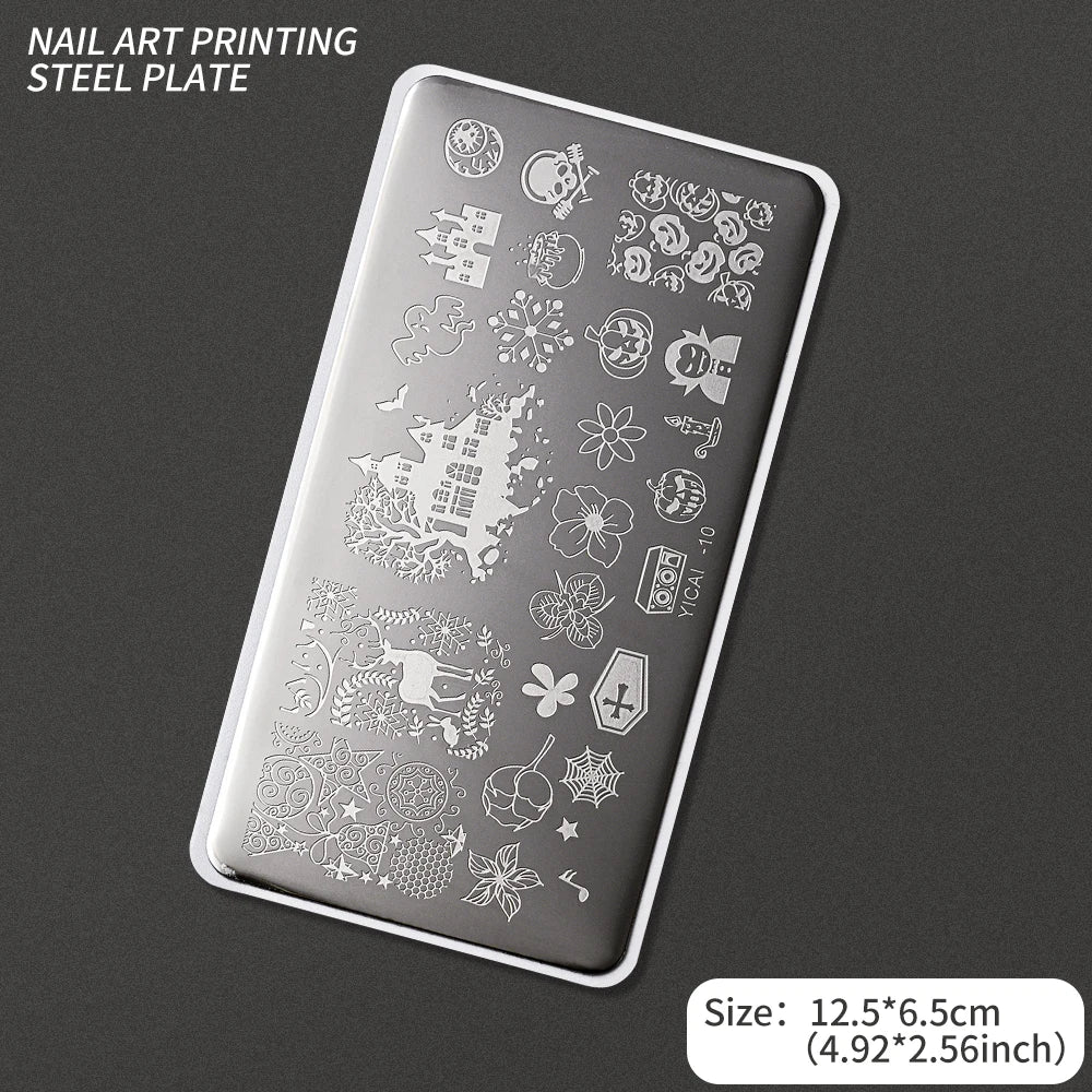 Nail Art Stamping Plate – Waves, Florals & Animal Designs