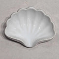 Shell-Shaped Soap Dish with Drain Rack | Plastic Soap Box Soap Dish PRIMED White