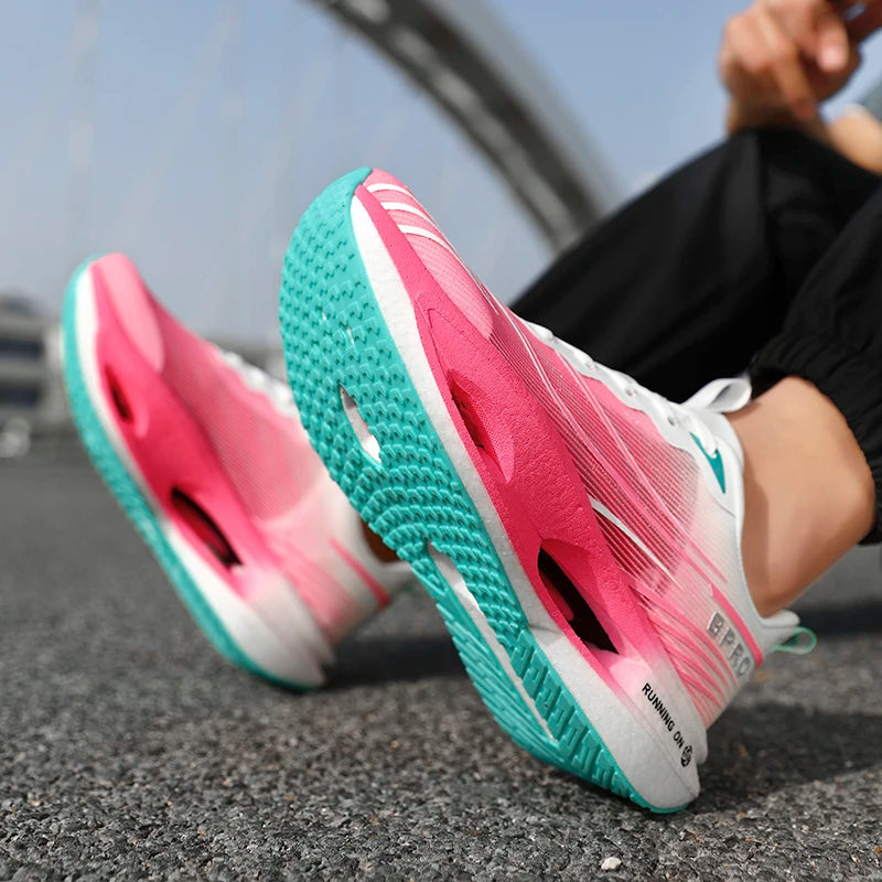 LETCOMFIT Carbon Plate Running Sneakers Men Women Athletic Running Shoes PRIMED