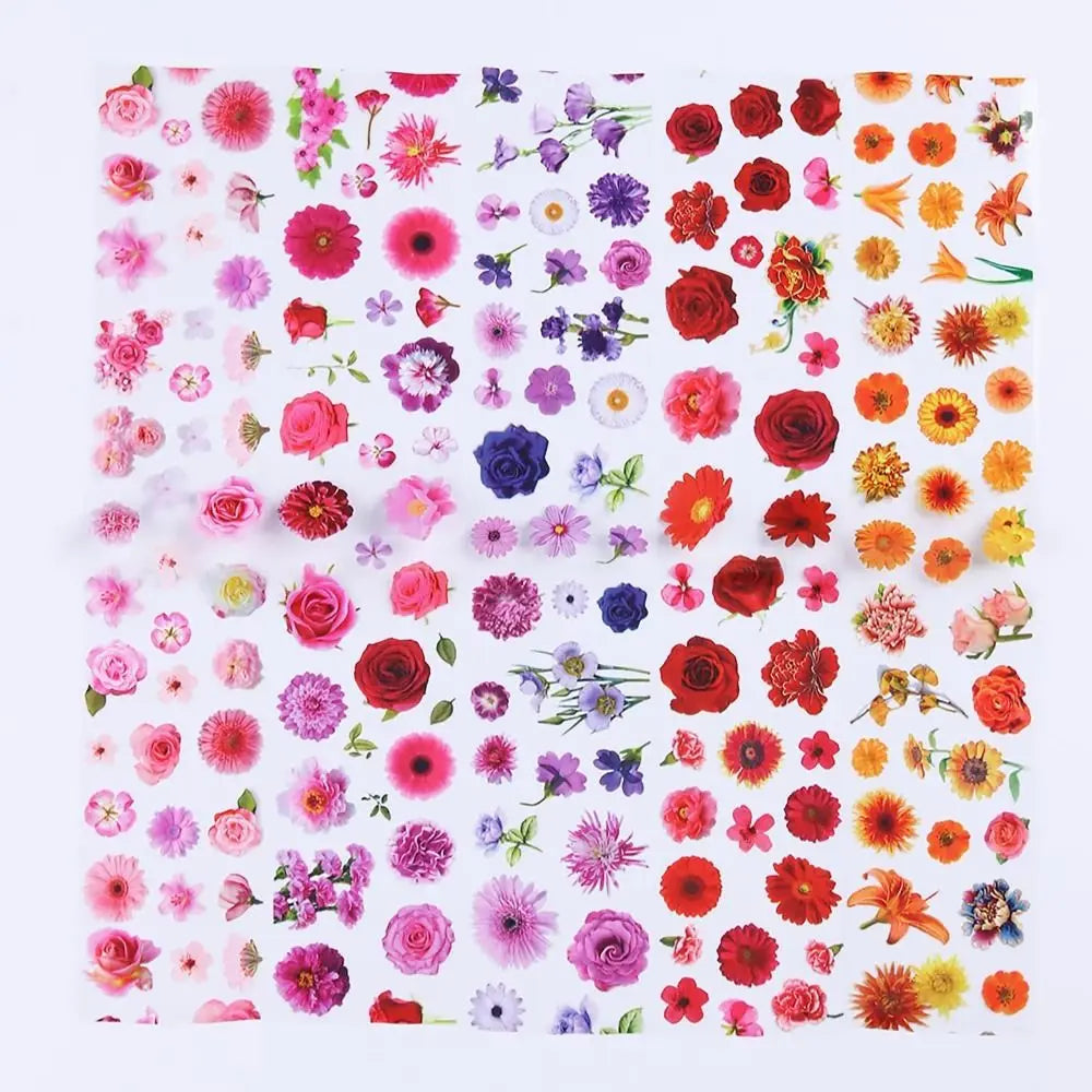 10-Sheet Floral Nail Foil Transfer Stickers – DIY Manicure