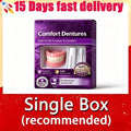 Snap-On Silicone False Teeth | Full Denture Set for Men & Women