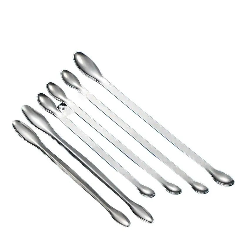 Double-Ended Stainless Steel Lab Spatula Sampling Spoon