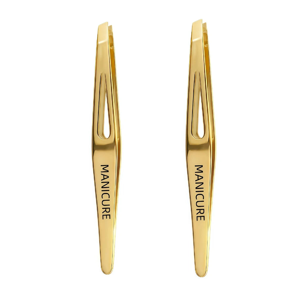 Stainless Steel Slant Tweezers – Eyebrow, Lash & Beard Tool
