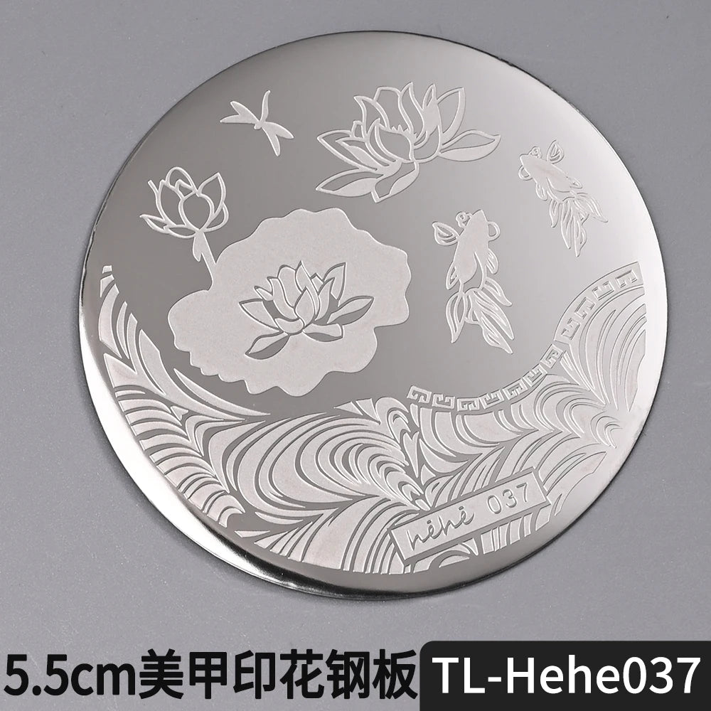 Nail Stamping Plate 5.5cm – Butterfly Flower Lace Stencil