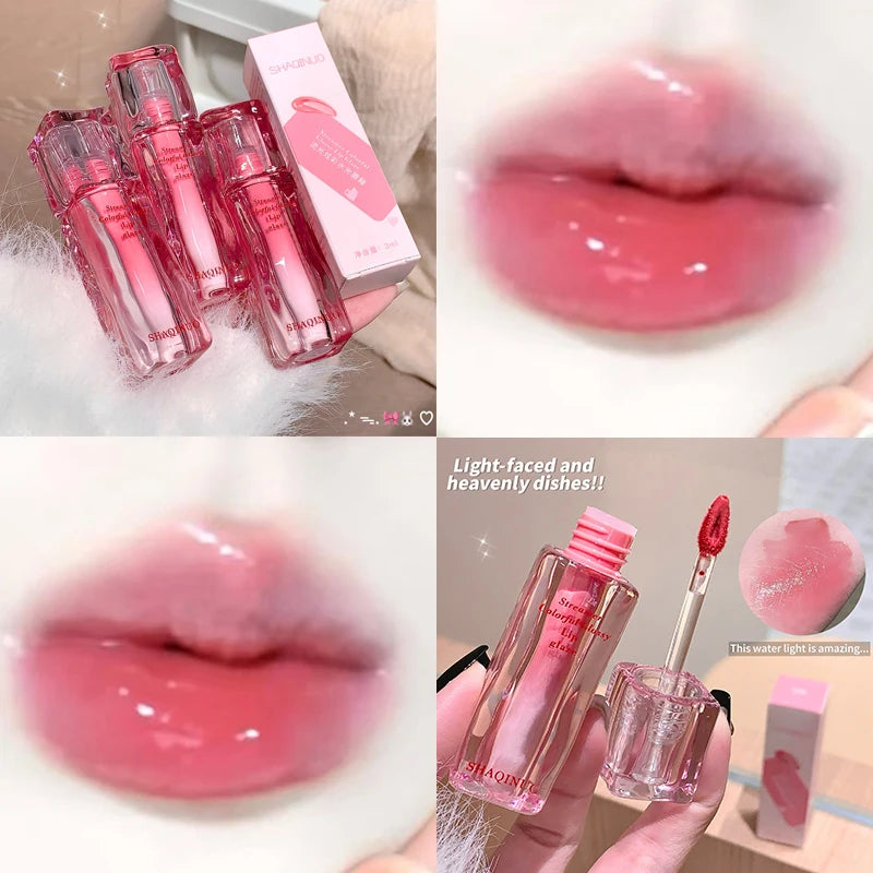 SHAQINUO Mirror Gloss Lip Glaze – Hydrating Tinted Lip Gloss