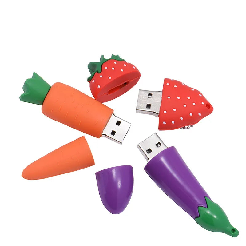 Cute Cartoon USB Flash Drive 16–128GB | Chili &amp; Pineapple Design USB Flash Drive PRIMED