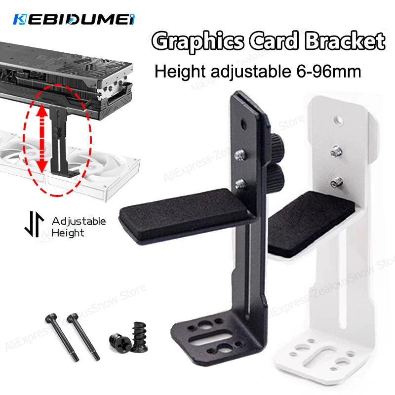 Adjustable GPU Support Bracket 6–96mm | Anti-Sag Card Holder GPU Support Bracket PRIMED