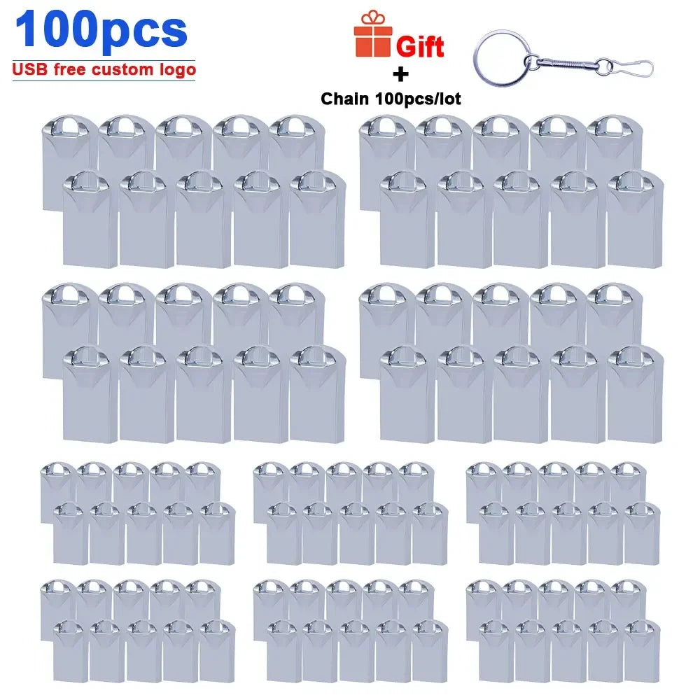 100-Pack USB 2.0 Flash Drives 1GB–64GB | Free Custom Logo USB Flash Drive PRIMED