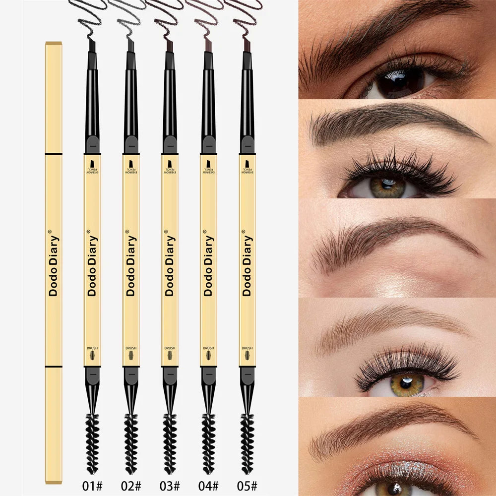 Ultra Fine Triangle Eyebrow Pencil – Waterproof Double Ended Eyebrow Pencil PRIMED