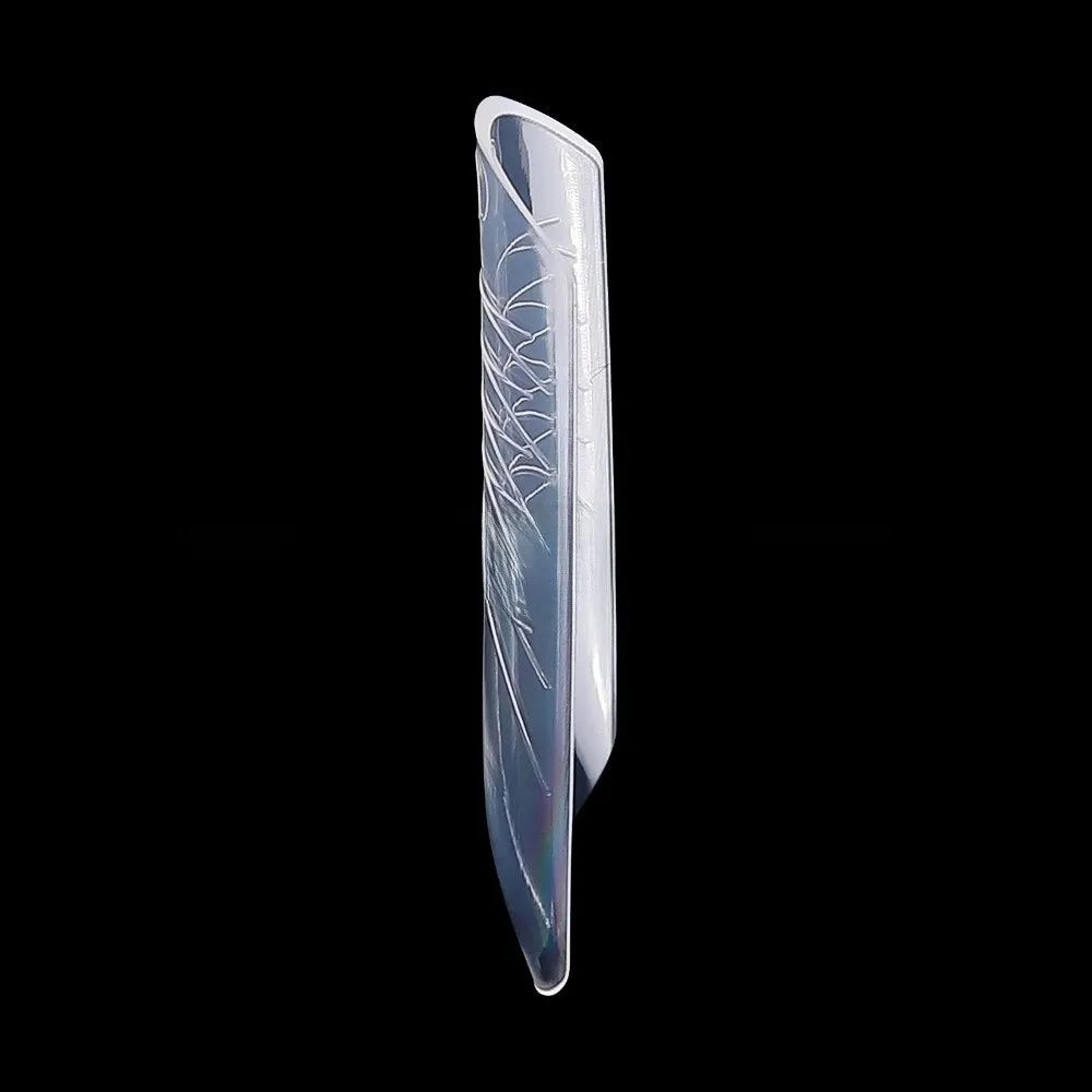 150Pcs Reusable Sandwich Nail Forms – 15 Sizes Clear PP
