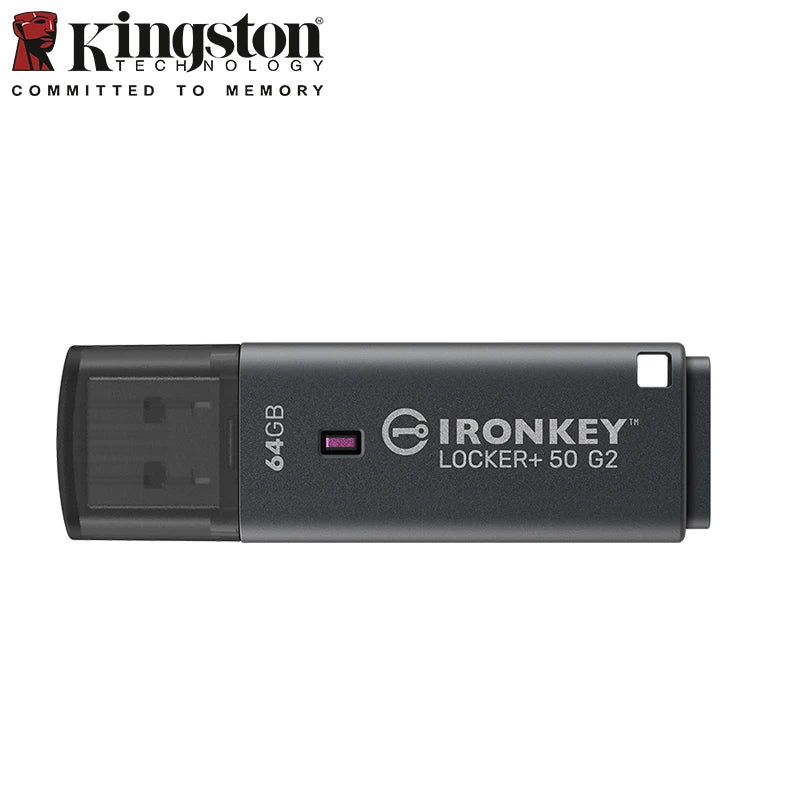 Kingston IronKey Locker+ 50 G2 AES 256-bit Encrypted USB Drive Encrypted USB Drive PRIMED